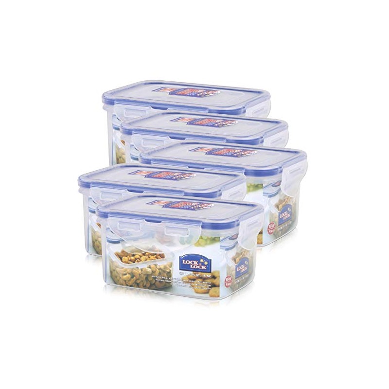 Lock&Lock HPL807 Vorratsdose 470ml - Luft und Wasserdicht - rechteckig