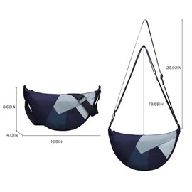 Crescent Bag for Women Men Casual Lightweight Crossbody Shoulder Hobo Small Purse With Wide Adjustable Strap