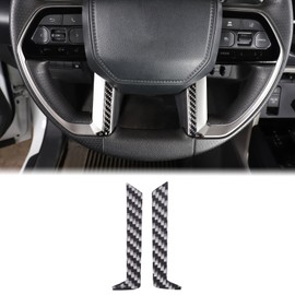 Car Steering Wheel Decoration Frame Cover Trim Compatible with Toyota Tundra/Sequoia 2022-2024 & Tacoma 2024 Carbon Fiber Center Console Steering Wheel Lower Panel Moulding Protect Sticker Accessories