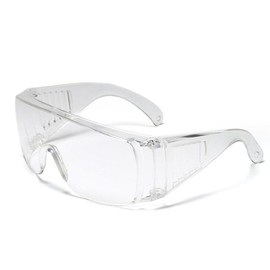 QIKEJI Goggles, Protective Glasses, Work Safety Goggles, Clear, Anti-Fog Treatment, Dustproof, Made of Polycarbonate, Safety Protection, Infection Prevention, For Construction and Manufacturing Sites