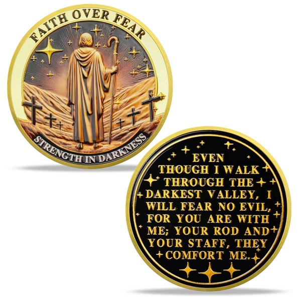 ACGZQY Faith in Darkness Coin - Christian Challenge Coin -