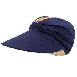 YAMEE Visor Cap Women's Reversible, Sun Shield Women's Elastic, Beach Sun Visor, Breathable Sun Protection, Summer Cap with Sun Visor Ponytail, Sun Hat Women's Golf Cycling Running Cap, Dark