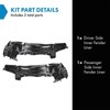 TRQ Inner Fender Liner Set Compatible with 1997-2001 Mitsubishi Mirage
