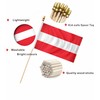 LUSEOAN Austria Mini Flag 5x8 Inch 20 Pack Wood Stick