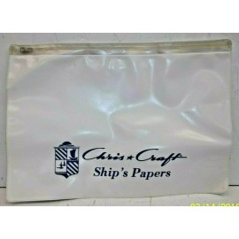 CHRIS CRAFT VINYL ZIPPER PAPER HOLDER     NOS