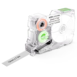 SUPVAN G15M Continuous Label Tape, Thermal Multi-Purpose Labels for Home, School, Office, 12mm x 7.5m(Clear)