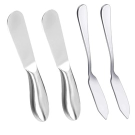 NO BRANDE PEPAXON Butter Knife Butter Spreader Cheese Slicer Stainless Steel Ergonomic Handle 14.5x2cm 4pcs