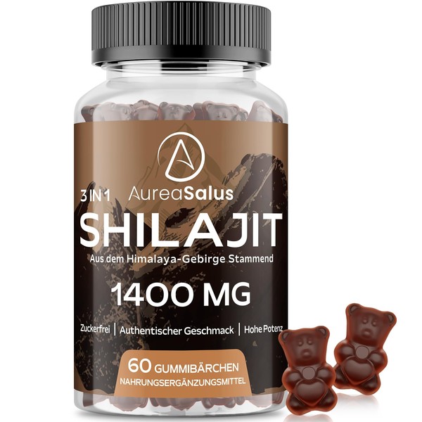Shilajit Gummies 1400 mg, Shilajit Supplement with Chaga and Ashwagandha for Men and Women, Rich in 85+ Minerals, Made from Pure Himalayan Shilajit Resin, Sugar-Free