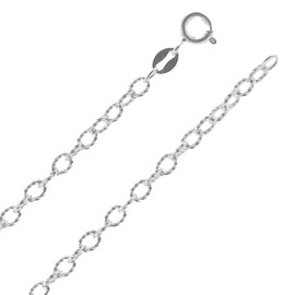 Designer Inspirations Boutique 20" Inch Sterling Silver 3.4 mm Thick Twisted Cable Chain Necklace for Women Men Unisex - for Larger Pendants - Weight: 6.7 Grams