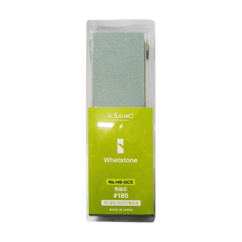 Suehiro GC#180 No.140-GCS Rough Whetstone with Base for Blade Spillage