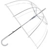 Unibos DOME SEE THRU WEDDING UMBRELLA CLEAR WITH WHITE HANDLE