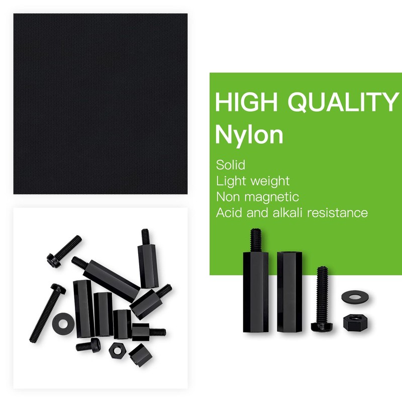 Vlookee Standoff kit 320PCS M2 Nylon Standoff Male Female Nylon