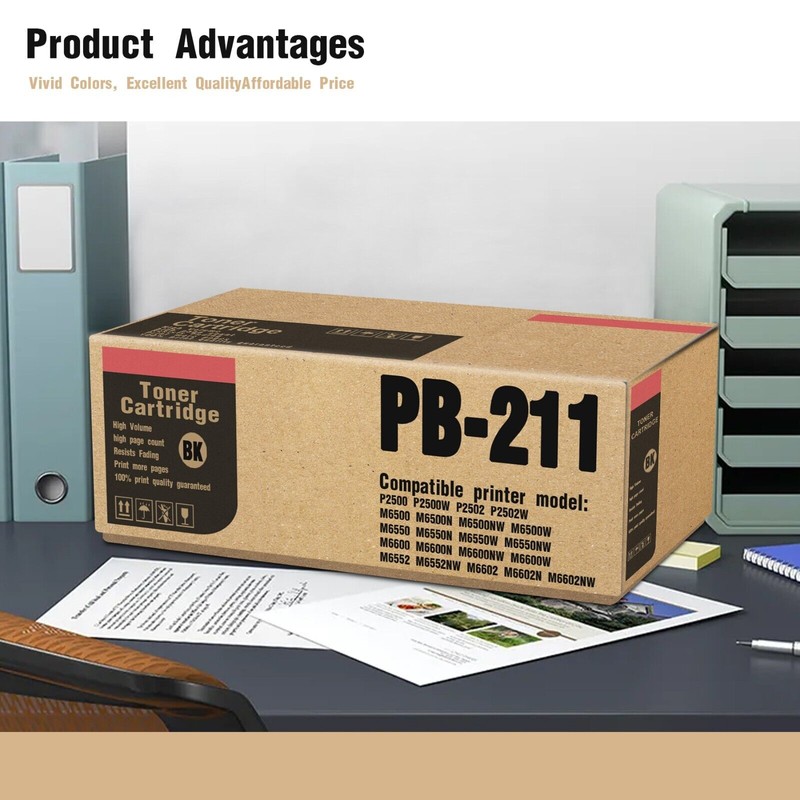 SAOUOT PB-211 Toner Replacement for Pantum P2502W M6552NW M6600NW (Black,