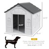 PawHut Plastic Dog House, Water Resistant Puppy Shelter Indoor Outdoor