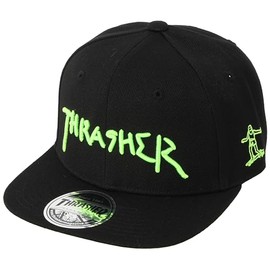 Slasher K-THR-C02K / GONZ LOGO CAP Kids' Classic Flat Cap (Adjustable Size), BLK/LIM