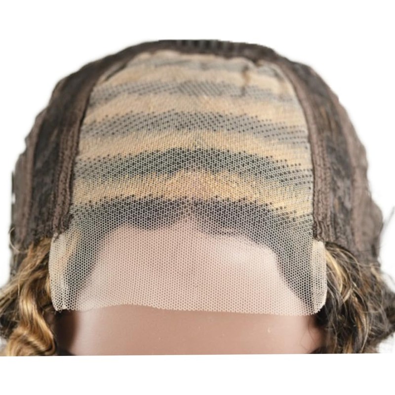 Zeslaerr Kinky Curly Human Hair Wig p1b/27 Ombre Brown Brazilian