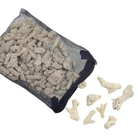 Crushed Coral for Freshwater Aquarium, Crushed Coral Media Sand for Freshwater Fish Tank Plant Pot Decorations Accessories (1.1lb/500g)