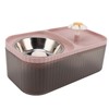 Cat Water Fountain Food Bowl High Capacity Quiet 2 In