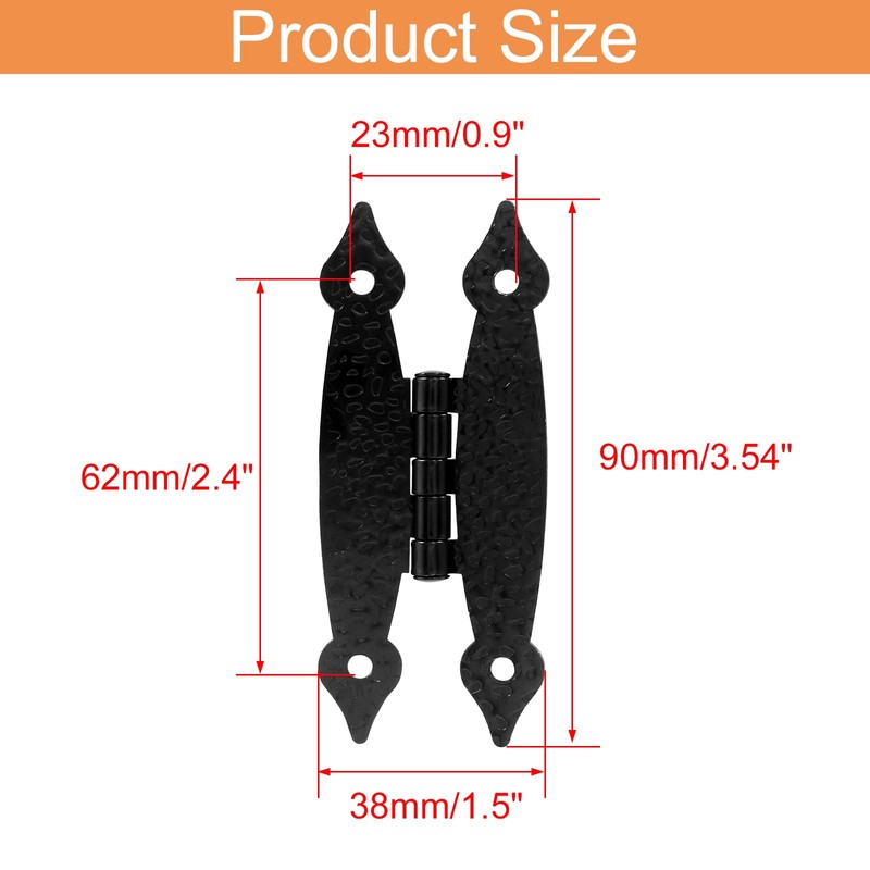 Kyuionty 12 Pack H-Shape Cabinet Hinges, 3.5 Inch Length Hammercraft