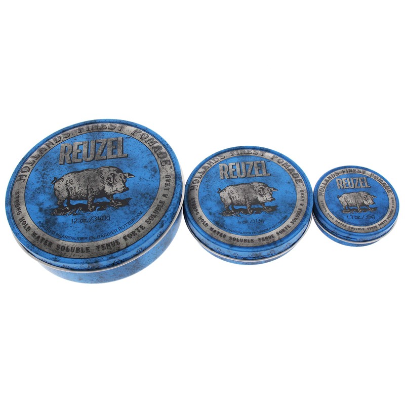 Reuzel Blue Strong Hold Water Soluble Pomade, Hair Holding Wax