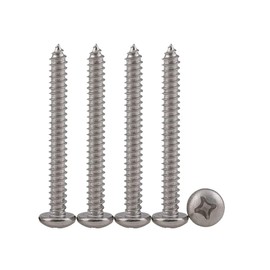 Drenky 100pcs M4 Stainless Steel Self Tapping Screws Phillips Pan Head Srews DIY Woodworking Screws (100PCS M4 x 30mm)