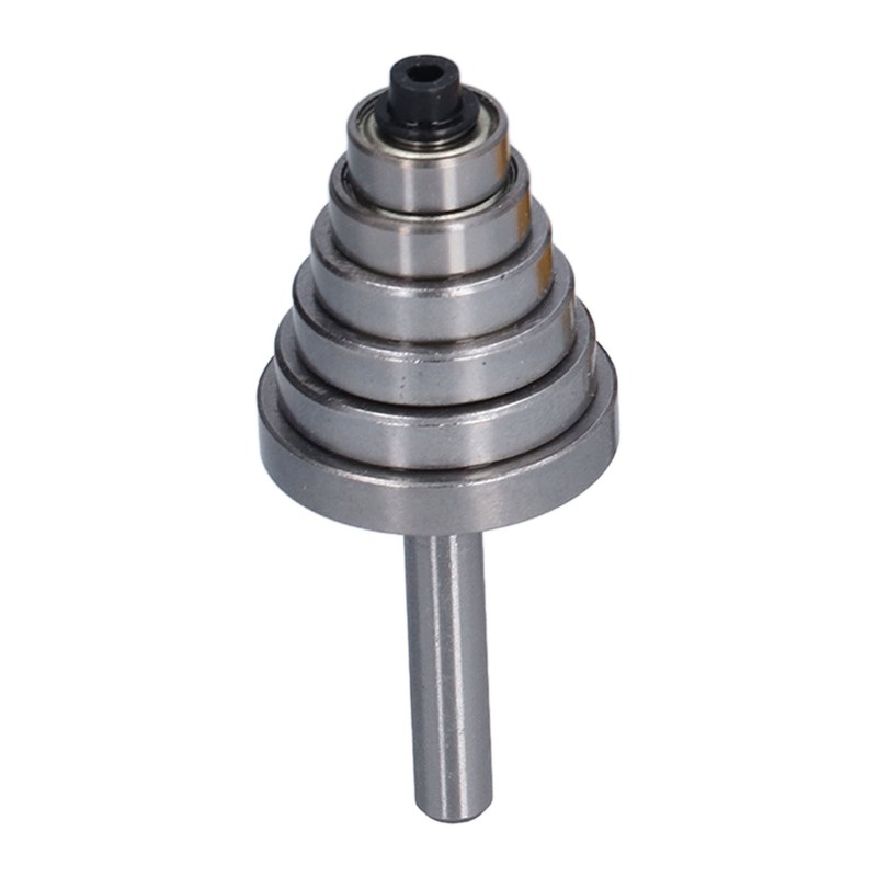 Router Bit 1/4in Shank Multi Grooved with 6Pcs Bearing 1/8in