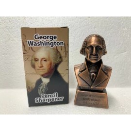 GEORGE WASHINGTON BRONZE DIE CAST METAL COLLECTIBLE PENCIL SHARPENER NEW / BOX