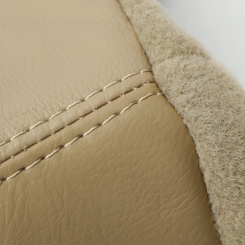 KUAFU Driver Side Bottom Seat Cover Artificial Leather Tan Compatible
