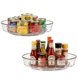 MiraFure 2 Pack Lazy Susan 10 inch Turntable for Spice Organization