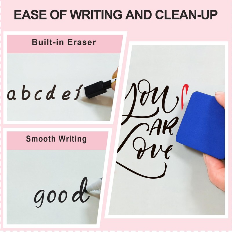 Set of 30 Dry Erase Boards, Double Sided Small Whiteboards