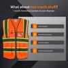 SHORFUNE High Visibility Safety Vest with Pockets, Mic Tab, Reflective