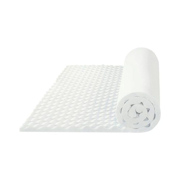 Zayton 1-inch Convoluted Foam Mattress Topper with Egg Shell Design