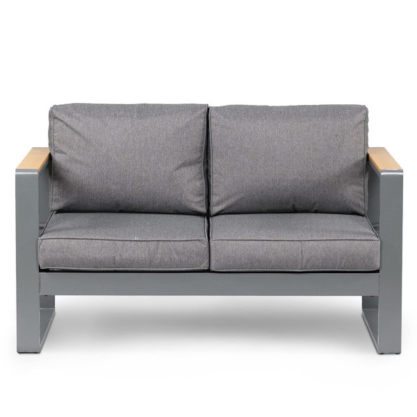 BPS Patio Furniture Loveseat Aluminum Sofa Couch Deep Seat -