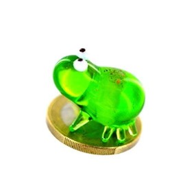 Green Frog Mini – Glass – Miniature Glass Figurine Animal 1 Green Glass Frog