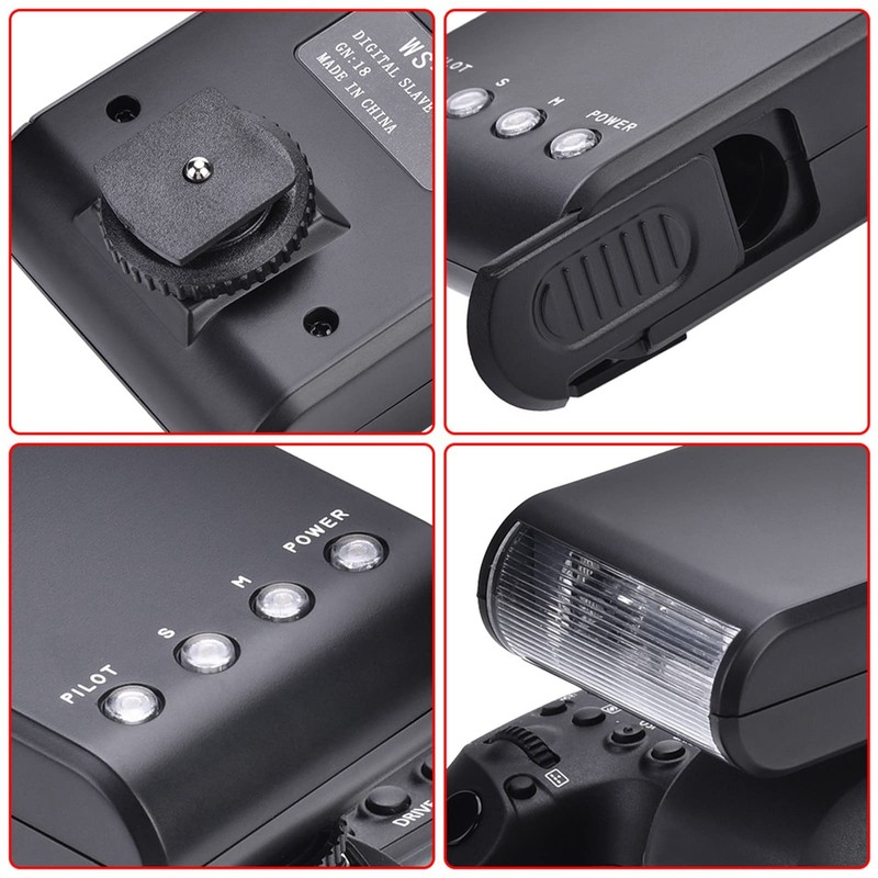 On Camera Flash Speedlite, Portable Mini Digital Hot Shoe Mount