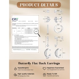 Florideco 925 Sterling Silver Earrings for Women Trendy Hypoallergenic Small Hoop Earrings Silver Stud Earring Sets for Multiple Piercing CZ Ear Cuff Cartilage Earring Stacks Style D