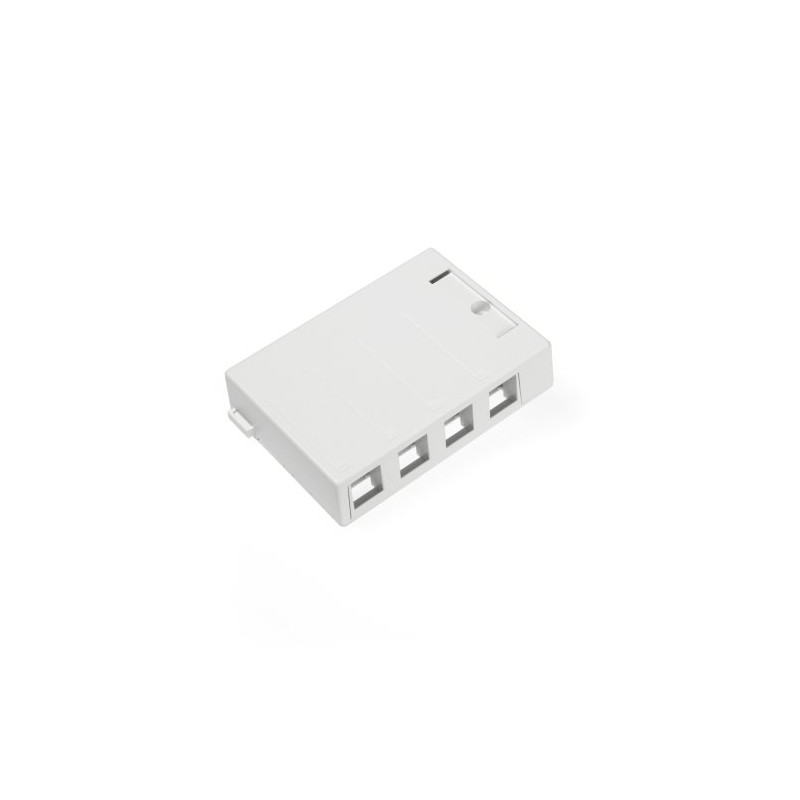 Leviton QuickPort Surface Mount Housing, 4-Port, 41089-4WP, White