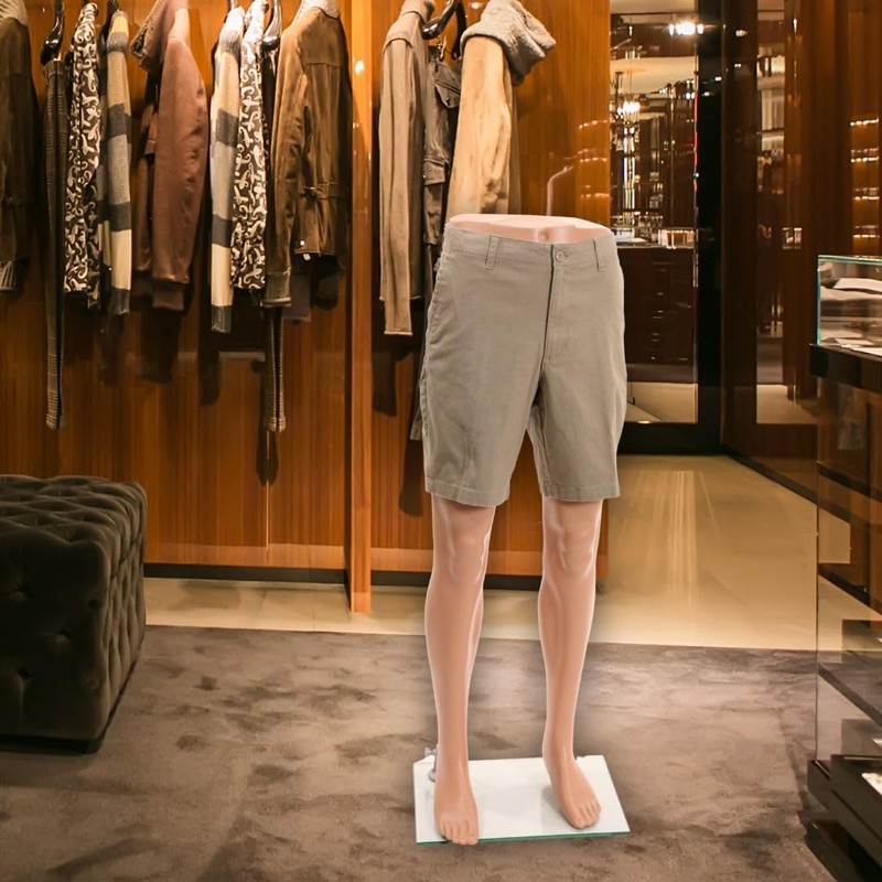 SSWBasics Male Plastic Mannequin Leg Form - Height 46" -