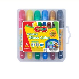 Marcador de lápices de colores para ventana, papel lavable, color aguamarina, no tóxico, 6