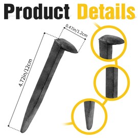 FDKYOEK 24 PCS Railroad Spikes, 4.72 Inches Carbon Steel Rail Road Spike for DIY Projects Art Crafts Home Decorations, Heavy Duty