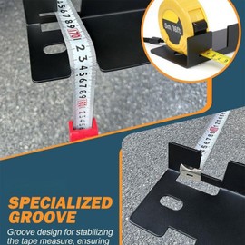 QIZHIMEI Wheel Alignment Tools, 2PCS Accurate Toe Alignment Measurements Plates Kit, Heavy Duty Stainless Steel DIY Align Measuring Tool Hanging Holes for Various Vehicles (Black)