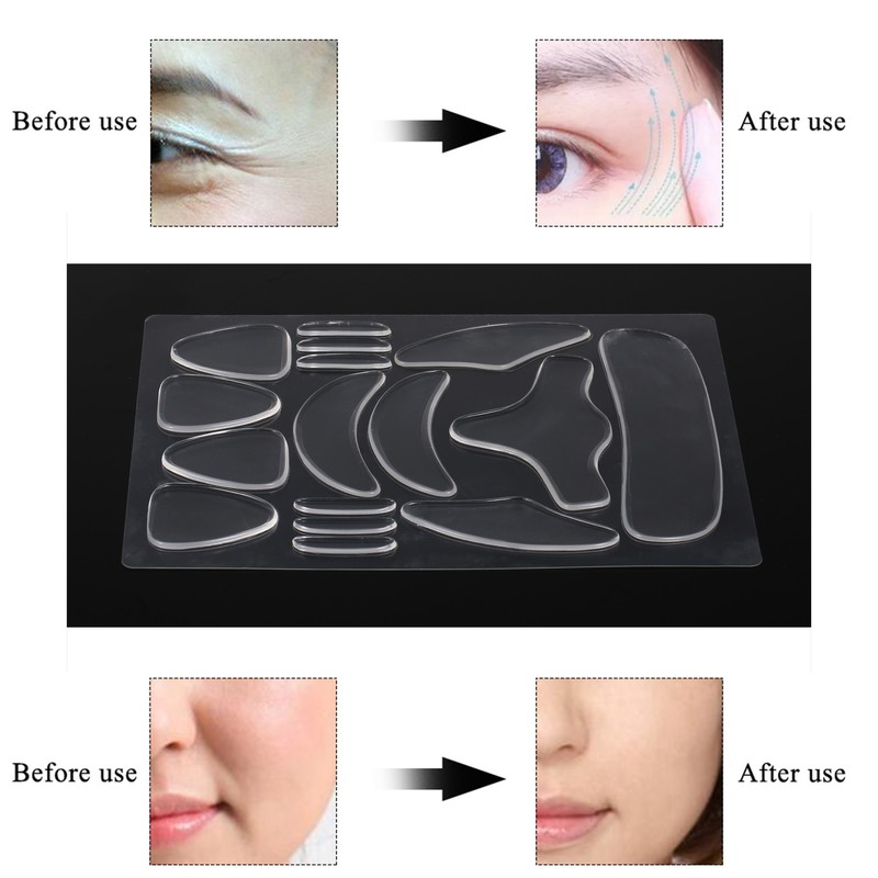 Reusable Silicone Anti-aging Pad Set Wrinkle Patches for Wrinkles Prevention