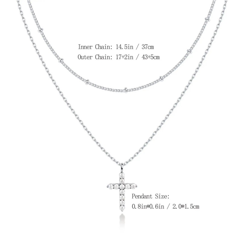Luxury Hypoallergenic 18K Gold Plated Stainless Steel Double-Layer Micro Inlaid