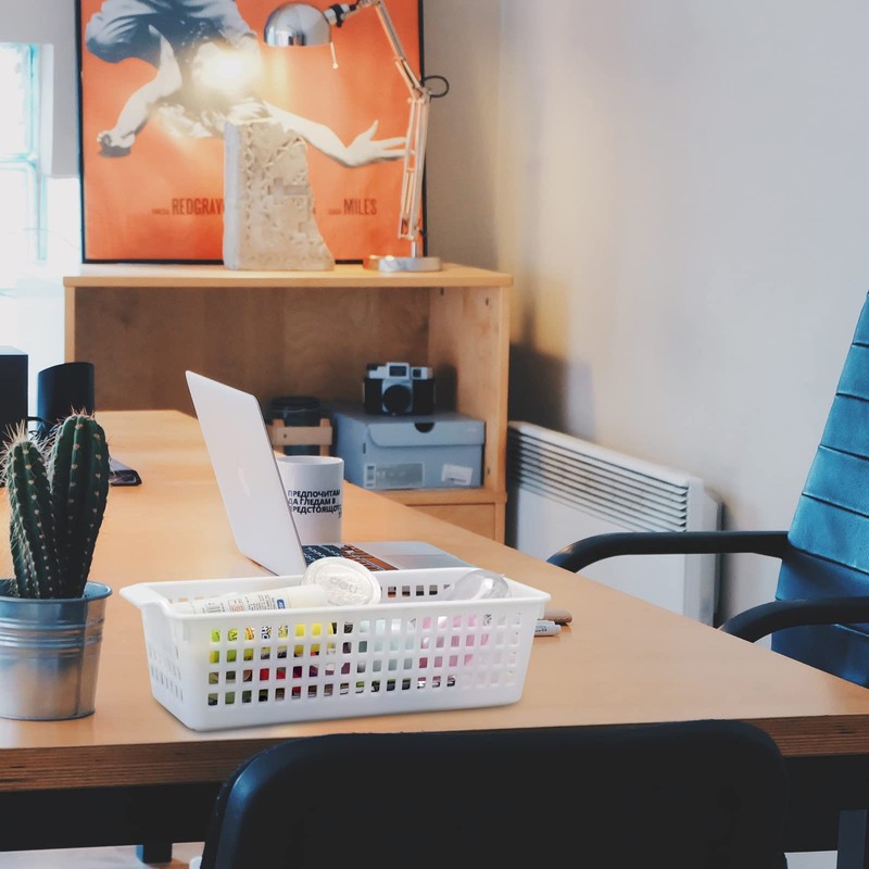 Yarebest Cestas Plastico Pequenas, Juego de 6 Cesta Plastico Almacenaje,