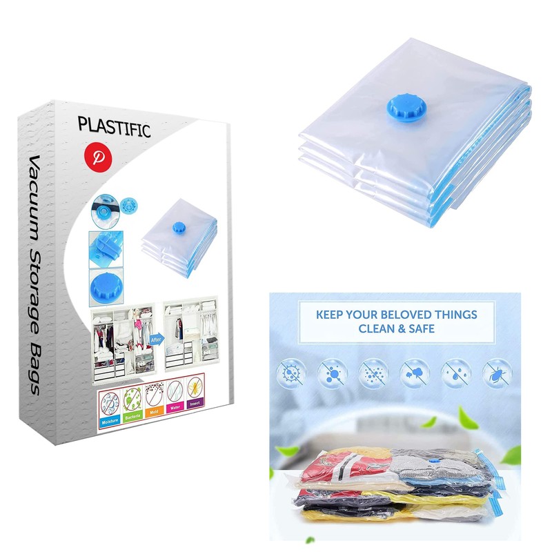 Pack of 3 Strong Vacuum Storage Space Savings Bags Reusable