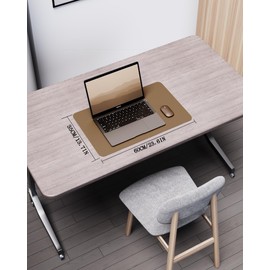 YSAGi - Tapete de computadora de doble cara, protector de computadora de piel de corcho ecológico, alfombrilla de mouse grande para computadora, almohadilla impermeable para computadora, almohadilla