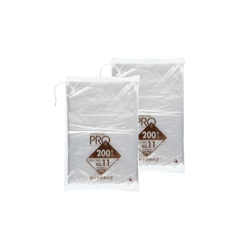 Nippon Sanipak Hanging Plastic Bags, Standard Pro, Translucent, 400 Sheets