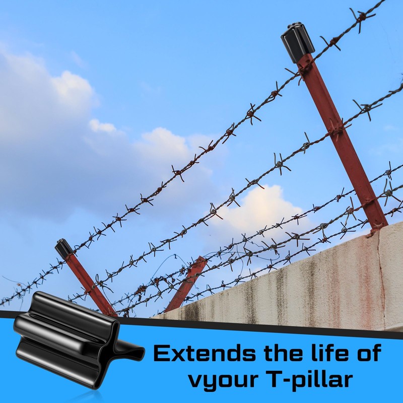 Juexica 50 Pcs Safe T Post Cap T Post Vinyl