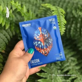 Birdman Falcon Protein Proteína Vegana Orgánica  Con Enzimas y Probióticos  Sin Gluten  Chai  12 Sobres                                               