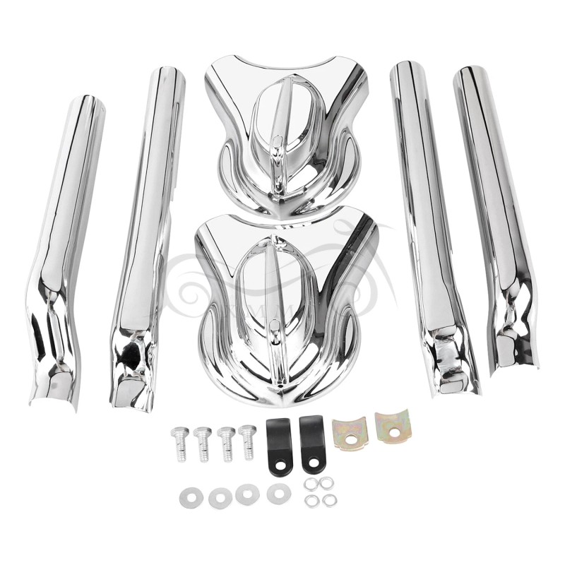 Unbranded Chrome Swingarm Covers Kit For Harley Softail 08-17 Deluxe